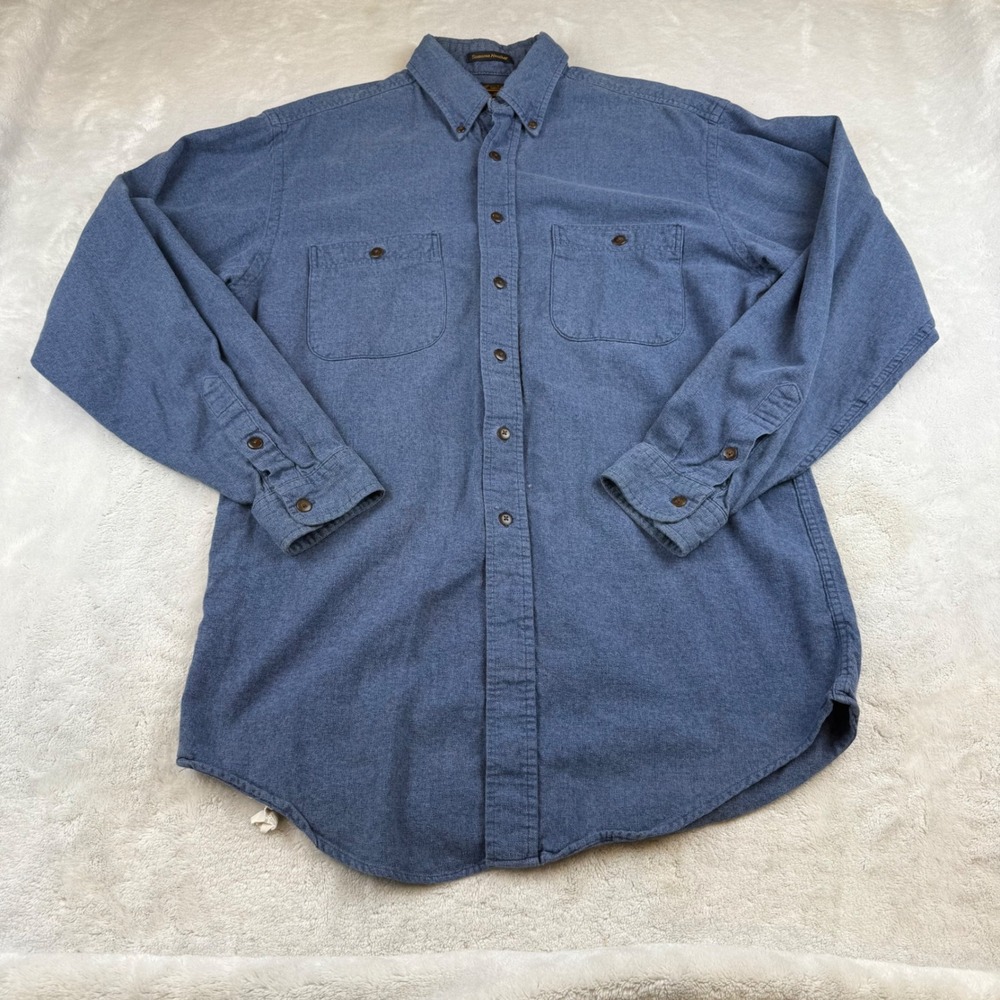 Eddie Bauer Denim Blue Button-Down Shirt